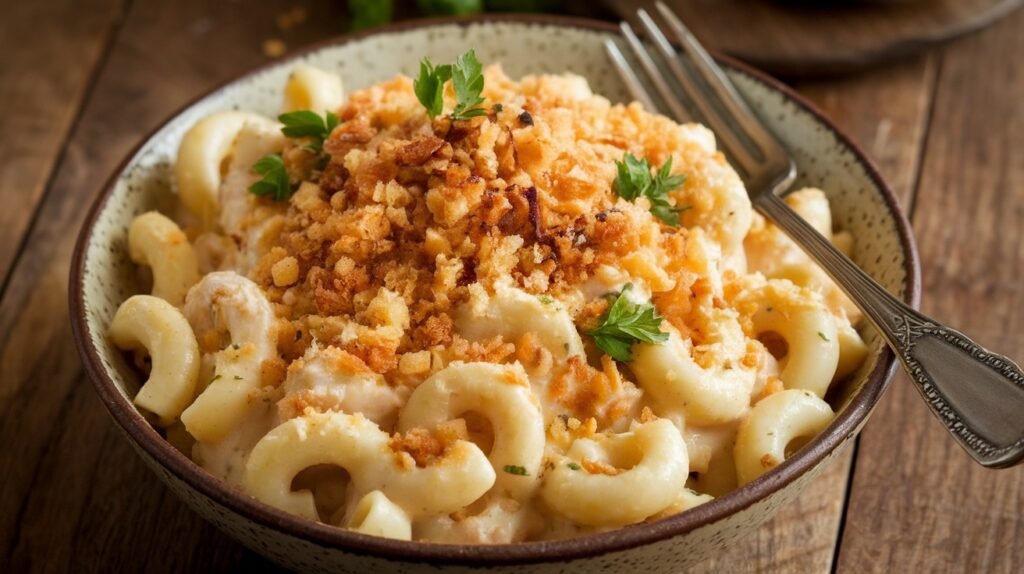 Chicken Caesar Mac and Cheese