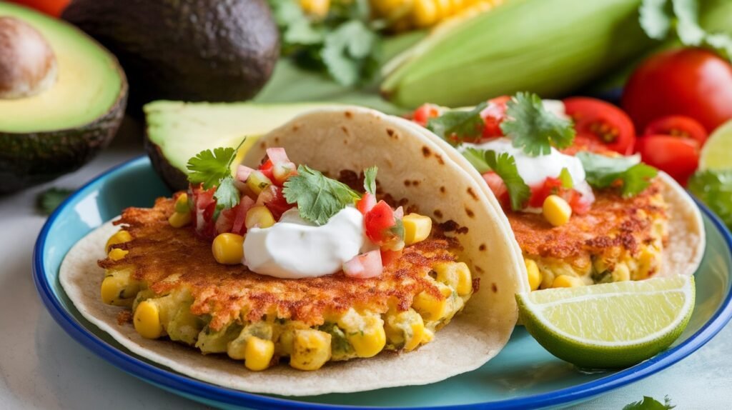 Avocado and Corn Fritter Tacos