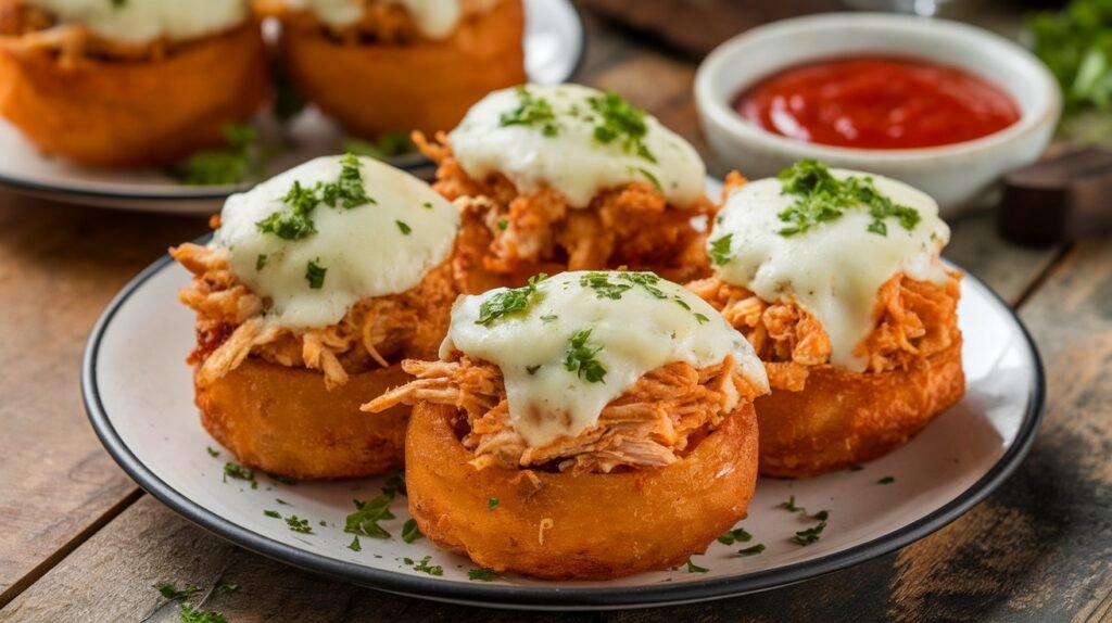 Chicken and Mozzarella Stuffed Onion Rings