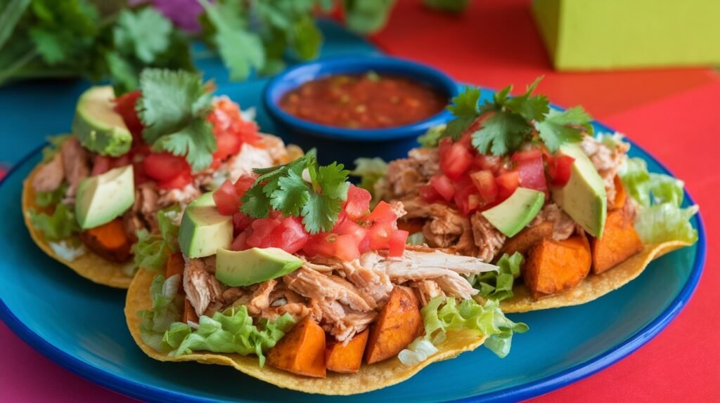 Chicken and Sweet Potato Tostadas