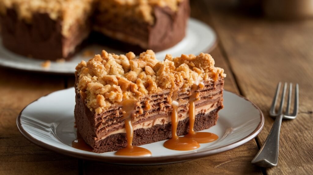 Choco-Caramel Crumble Cake