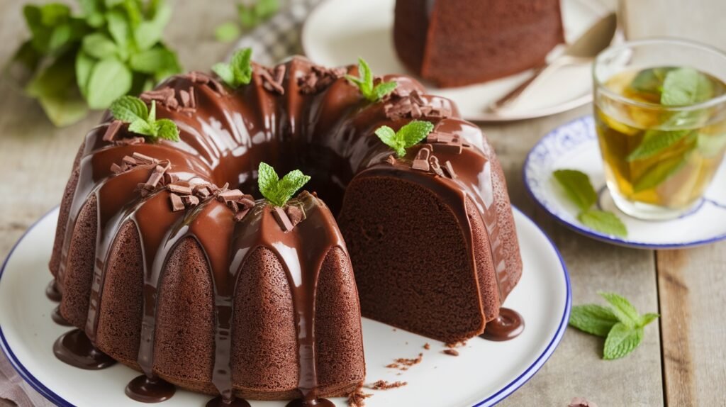 Chocolate Mint Bundt Cake