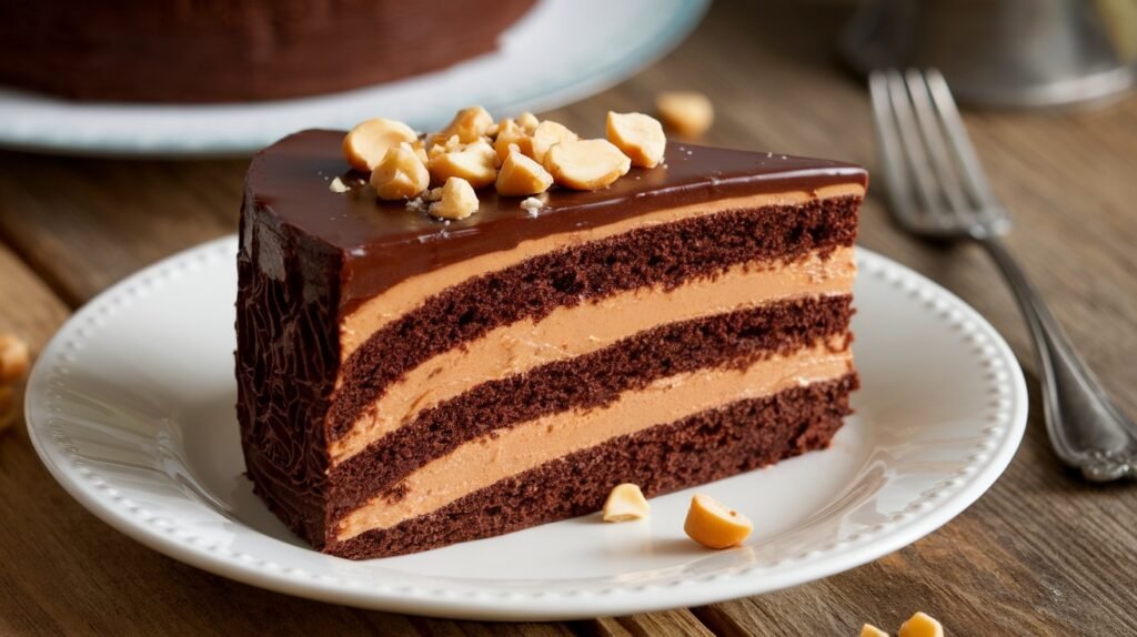 Chocolate Peanut Butter Poke Cake