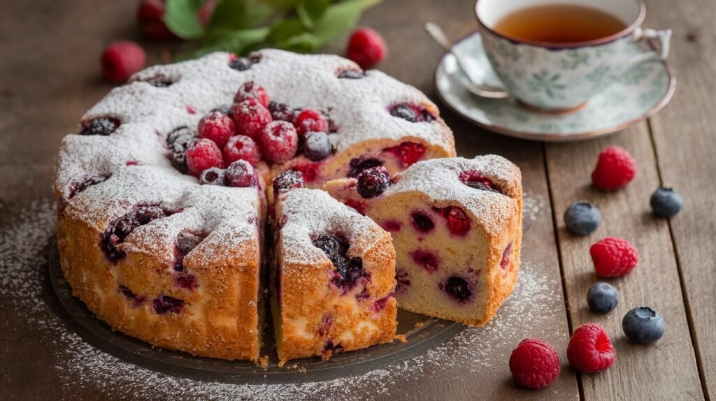 Almond Berry Snack Cake