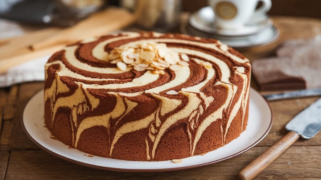 Almond Chocolate Swirl Cake
