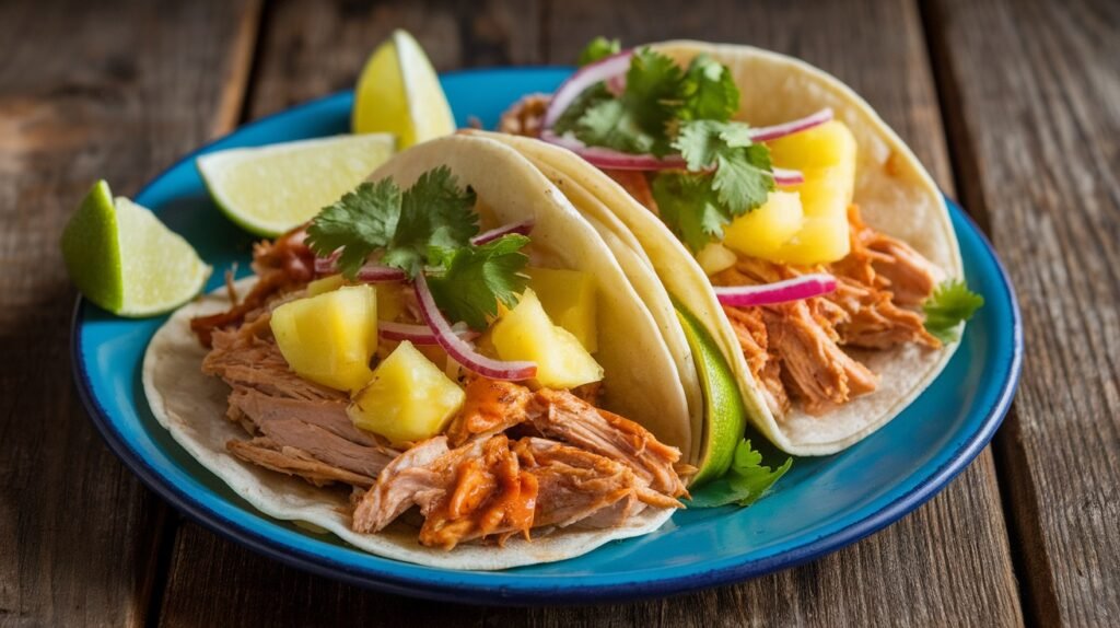 Smoky BBQ Chicken and Pineapple Tacos