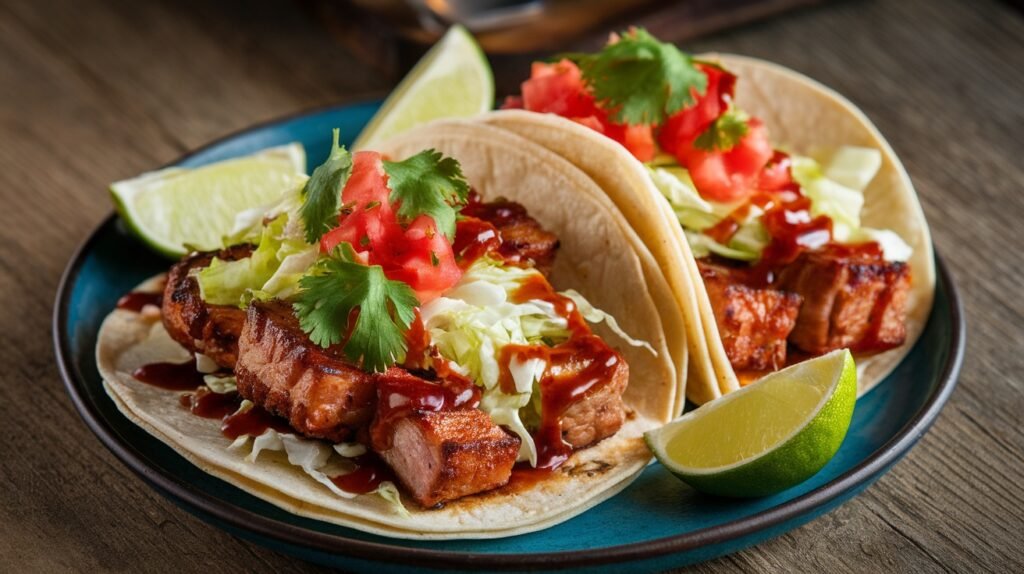 BBQ Pork Belly Tacos