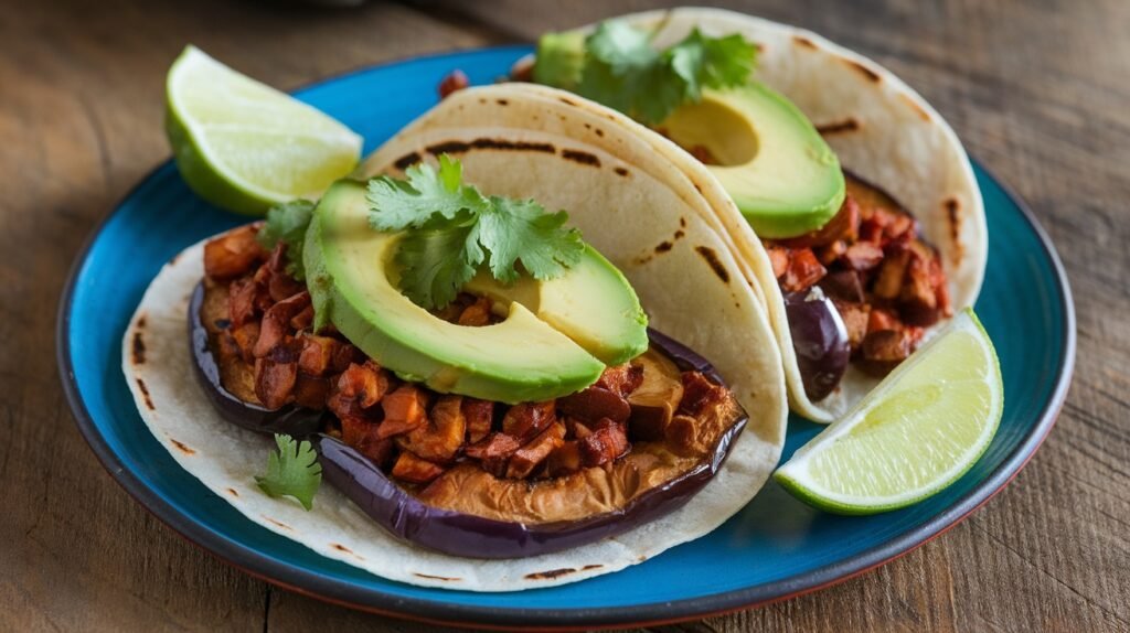 BBQ Roasted Eggplant Tacos