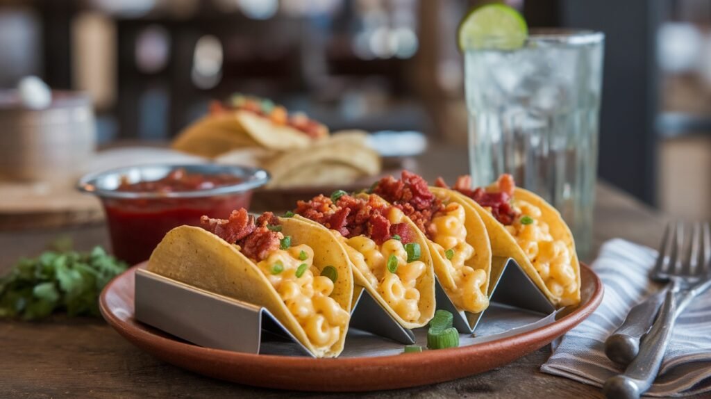 Bacon Mac and Cheese Tacos