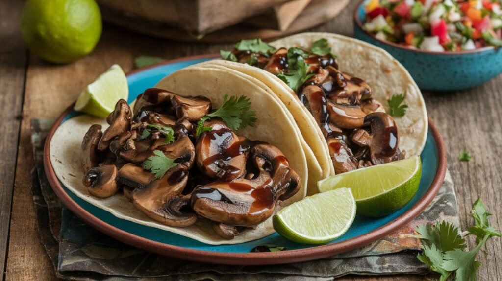 Balsamic Glazed Mushrooms Tacos