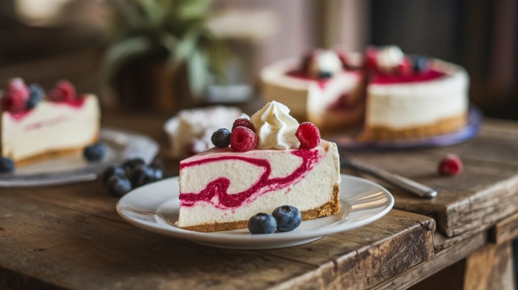 Berry Swirl Cheesecake Cake