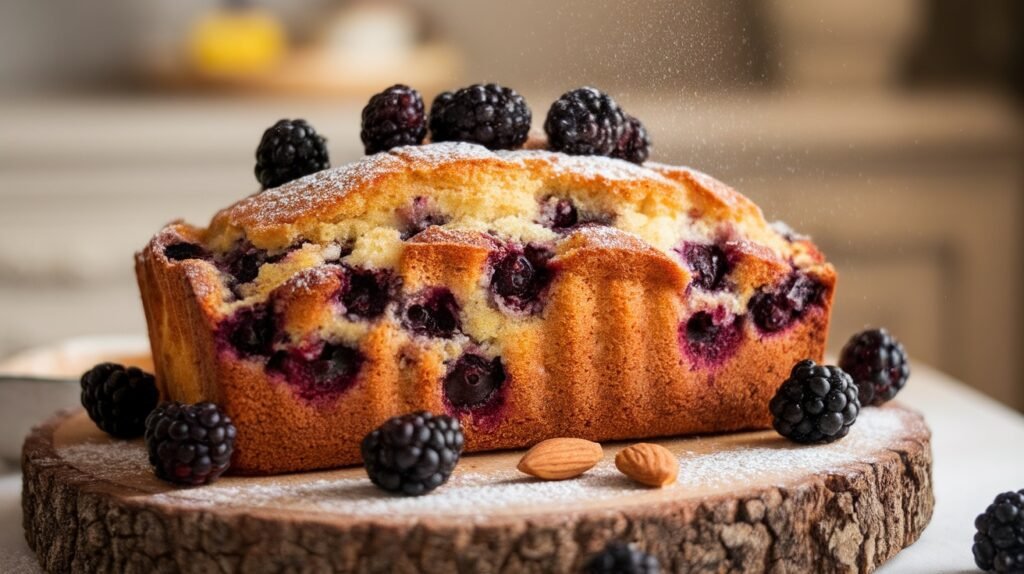 Blackberry Almond Loaf Cake