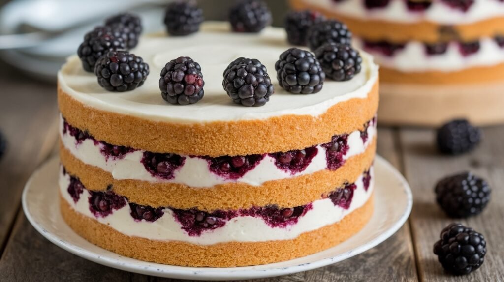 Blackberry Cream Cake