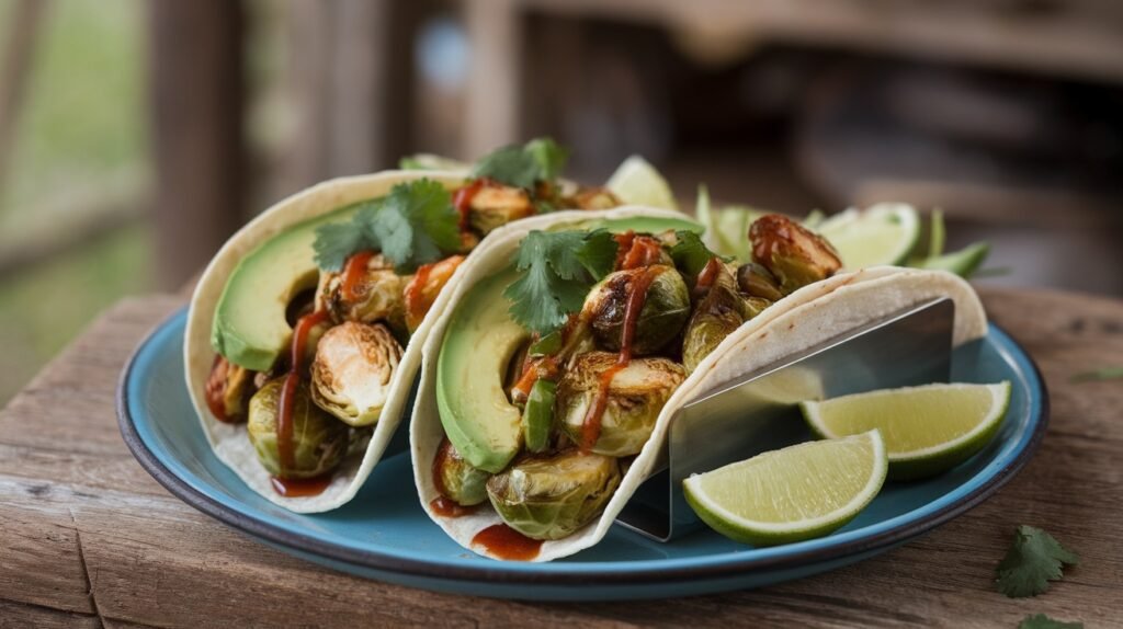 Maple Sriracha Brussels Sprouts Tacos