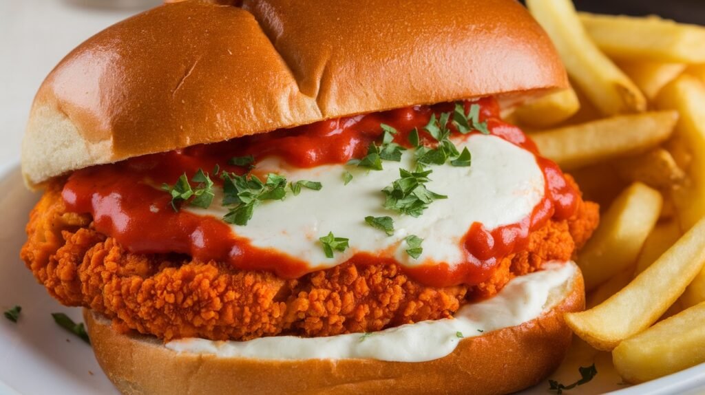 Buffalo Chicken Parmesan Sandwiches