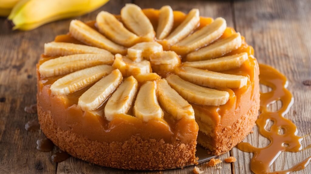 Caramel Banana Upside-Down Cake