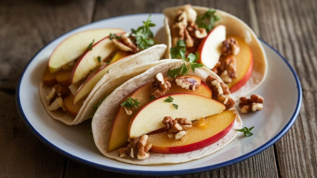 Caramelized Apple and Brie Tacos