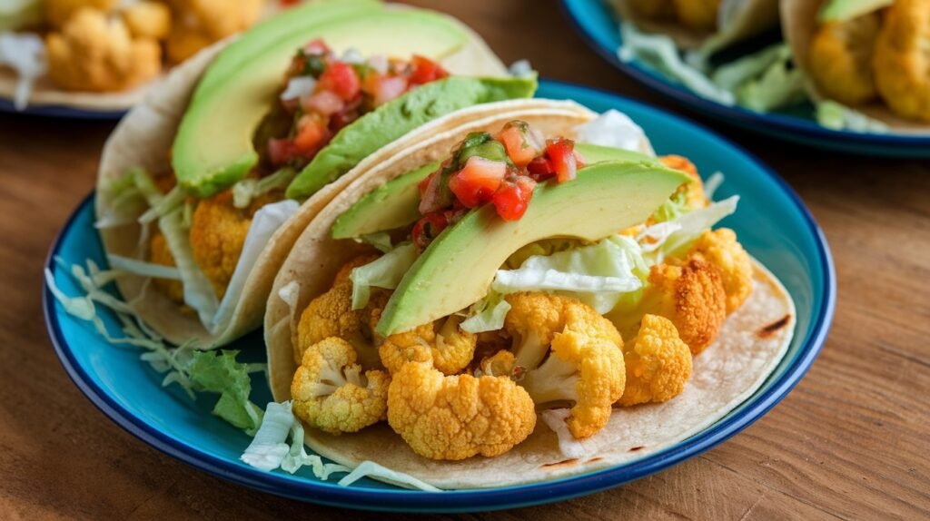 Crispy Parmesan Cauliflower Tacos
