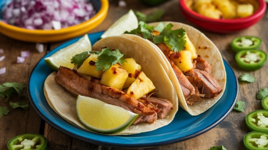 Charred Pineapple Pork Tacos
