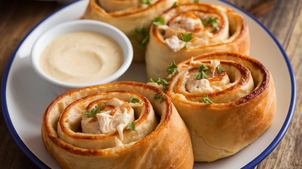 Chicken Alfredo Stromboli Swirls