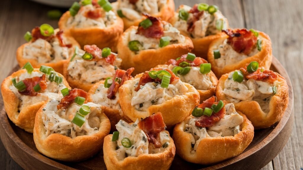 Chicken Bacon Jalapeño Crescent Cups