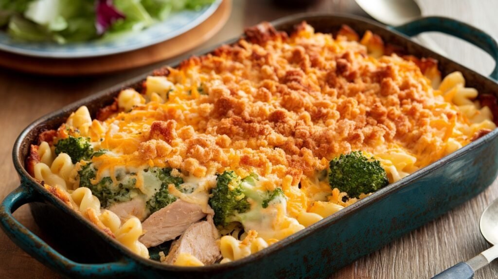 Chicken Broccoli Cheddar Pasta Bake
