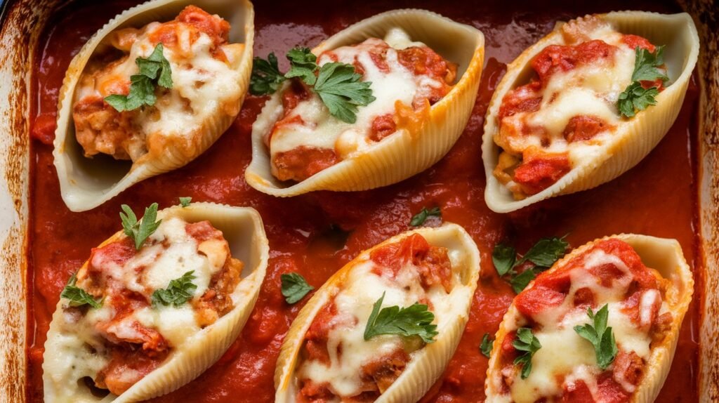 Chicken Cacciatore Stuffed Shells