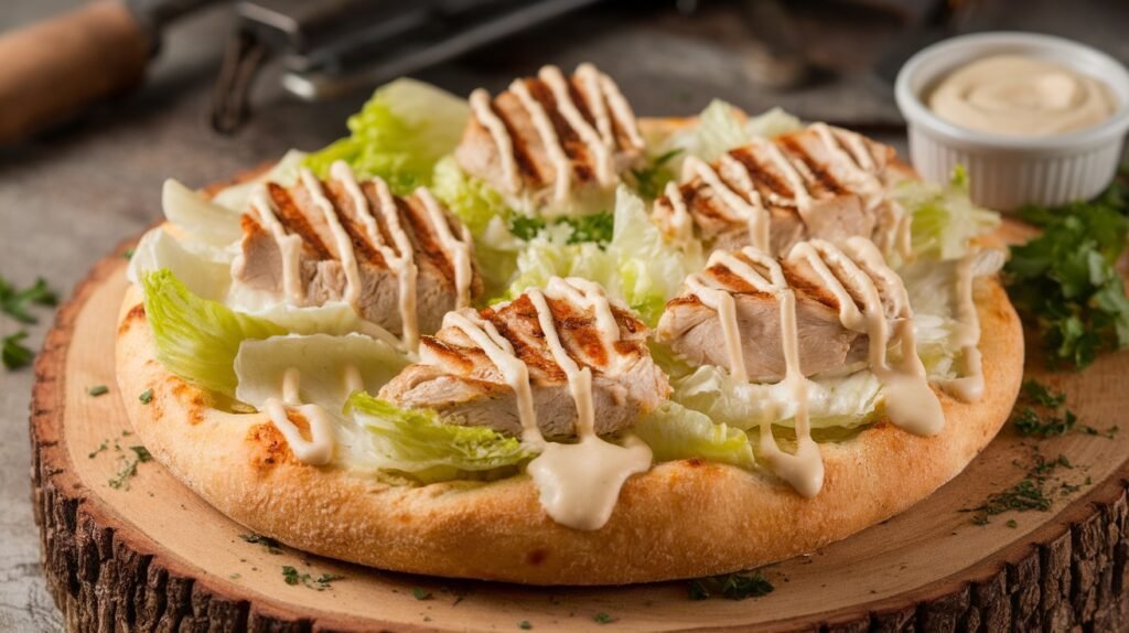 Chicken Caesar Focaccia Pizzas