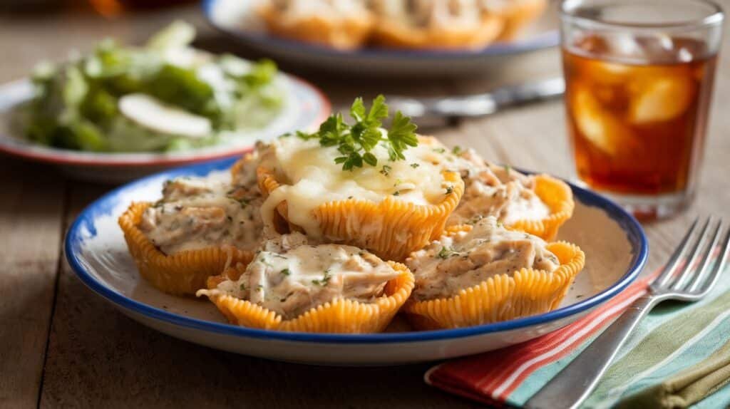 Chicken Caesar Pasta Nests