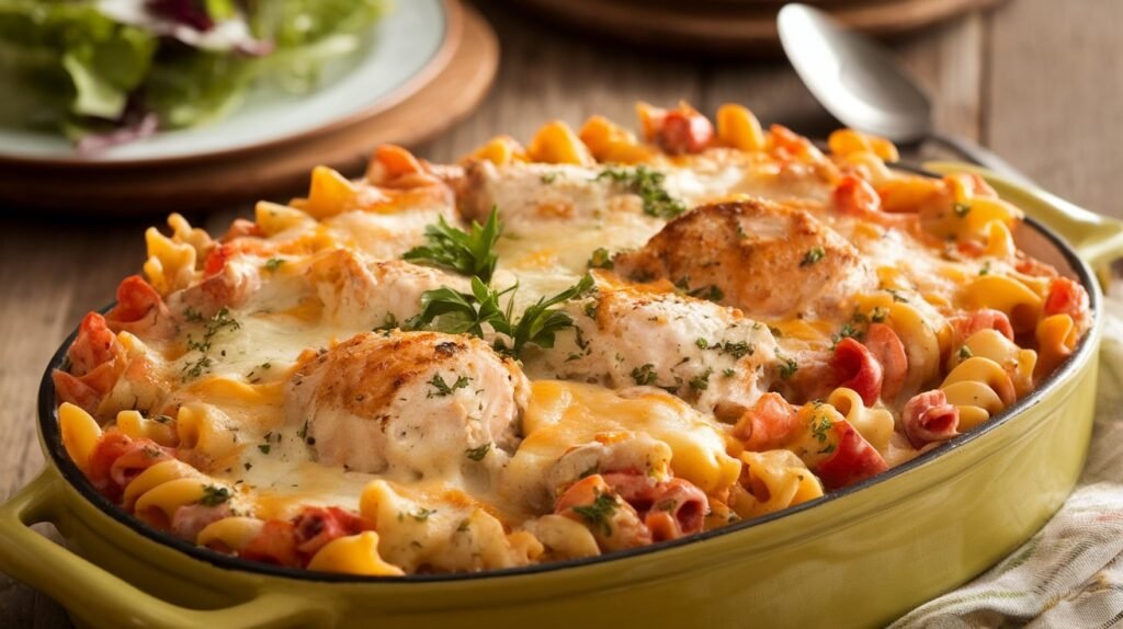 Chicken Caesar Ranch Pasta Bake