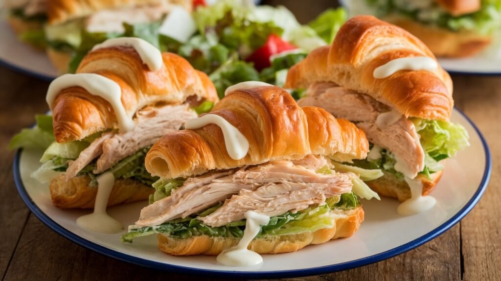 Chicken Caesar Salad Croissant Melts