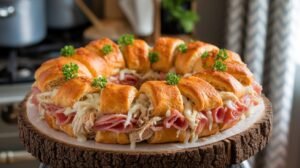 Chicken Cordon Bleu Crescent Ring