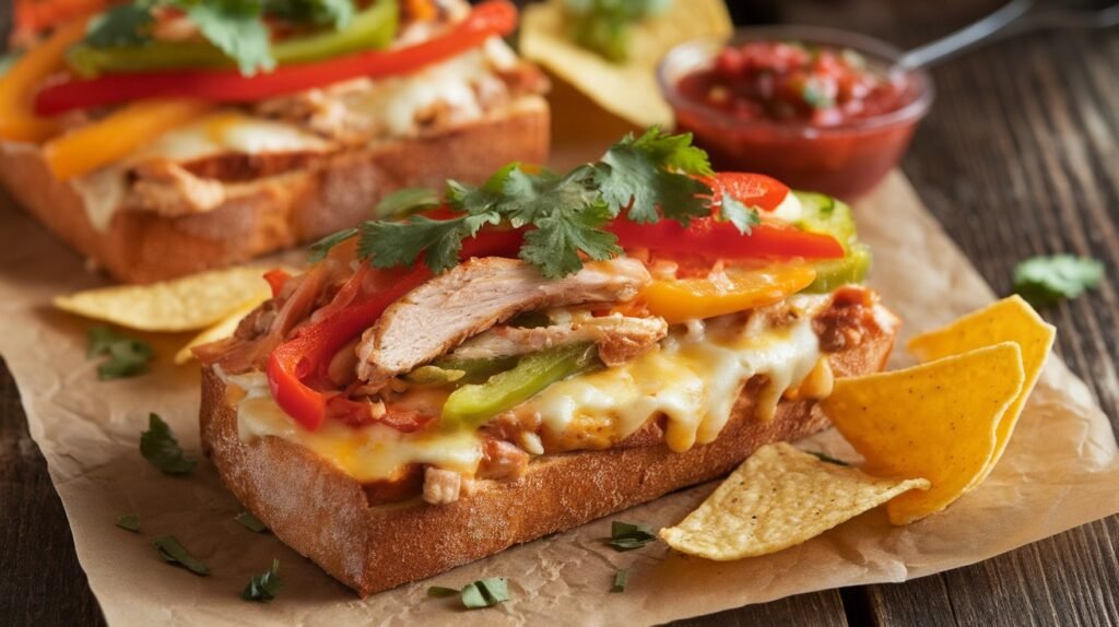 Chicken Fajita French Bread Melt