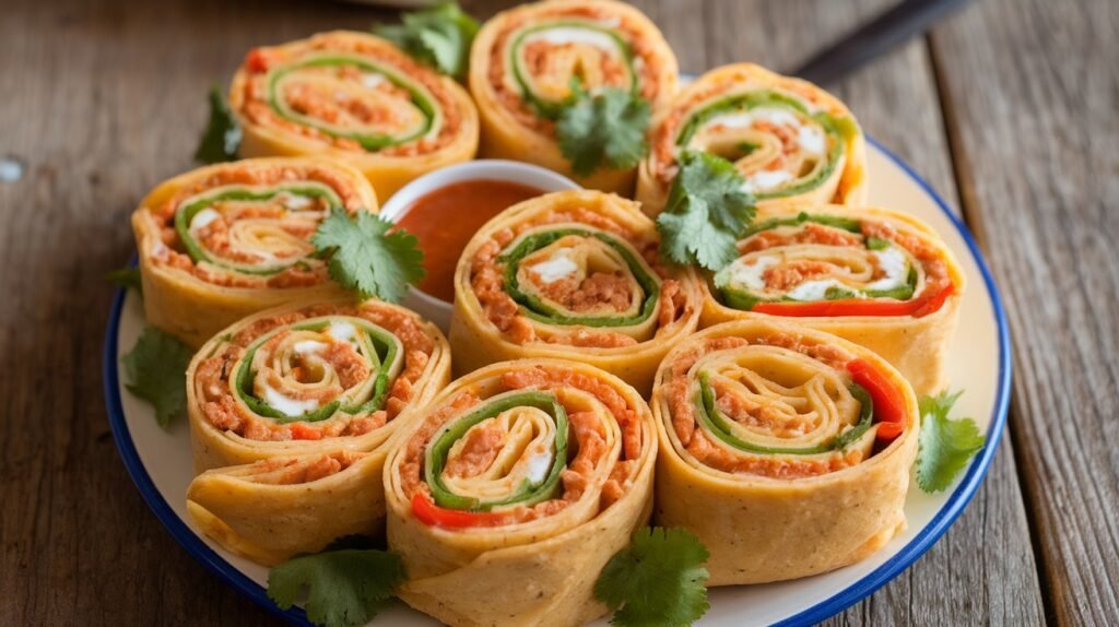 Chicken Fajita Pasta Pinwheels