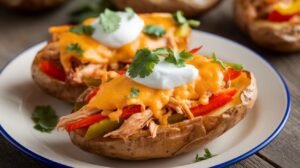 Chicken Fajita Potato Skins