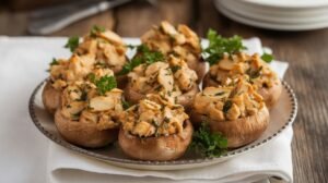 Chicken Marsala Stuffed Mushrooms