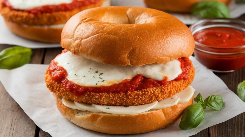 Chicken Parmesan Bagel Sandwiches