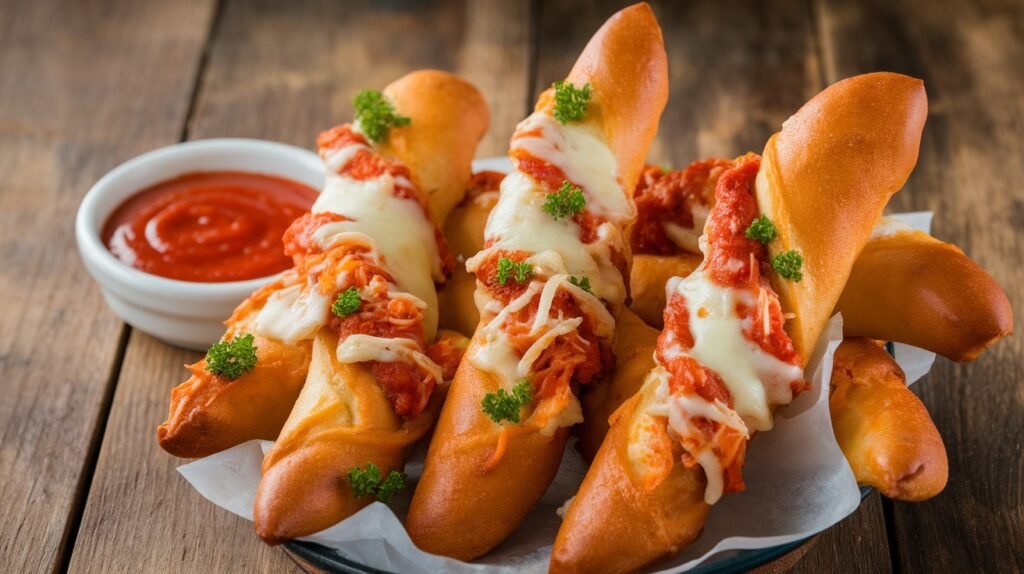 Chicken Parmesan Breadstick Twists