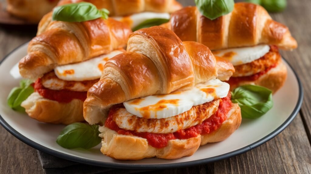 Chicken Parmesan Croissant Melts
