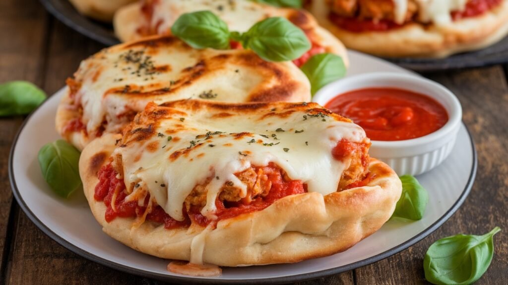 Chicken Parmesan Naan Bombs
