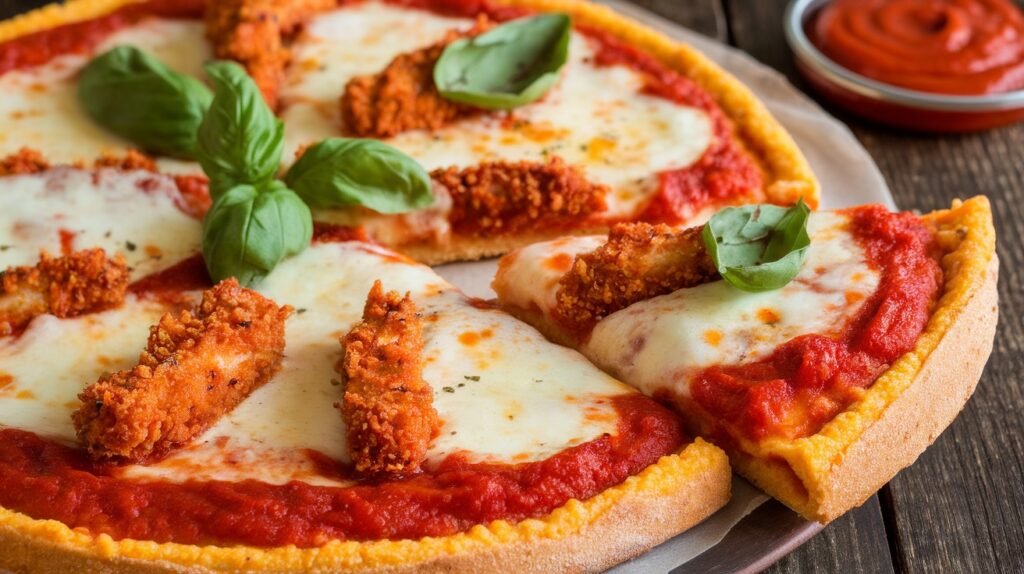 Chicken Parmesan Polenta Pizza