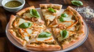 Chicken Pesto Pizza Wedges