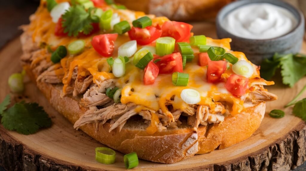 Chicken Taco Garlic Bread