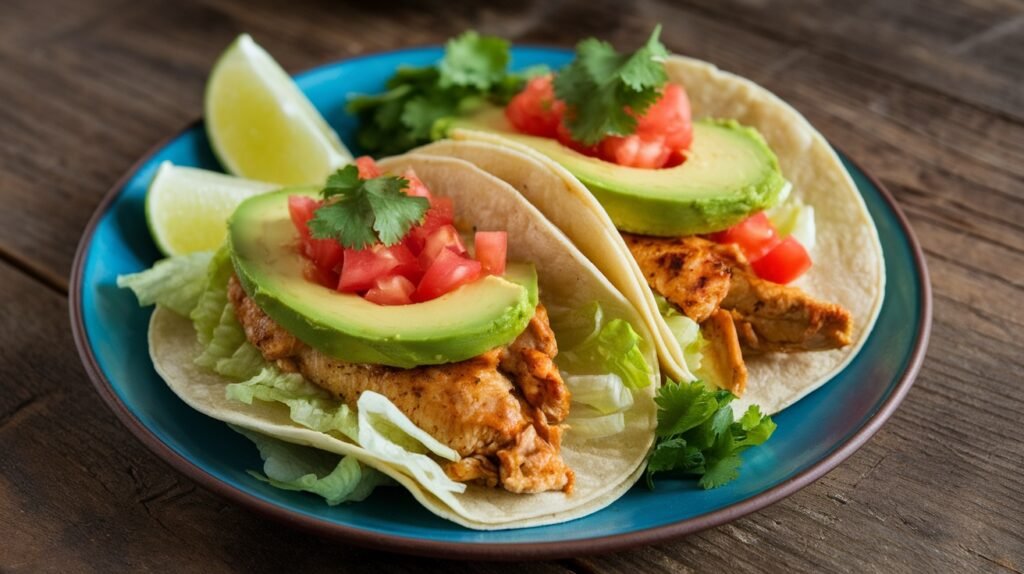 Roasted Garlic Chipotle Chicken Tacos