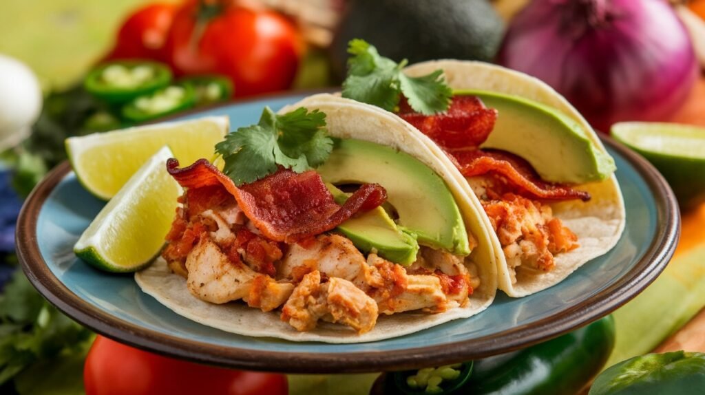 Avocado Bacon Chicken Tacos