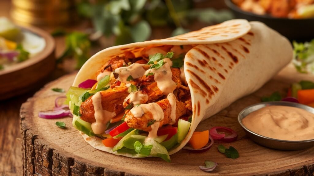 Chicken Tandoori Pita Wraps
