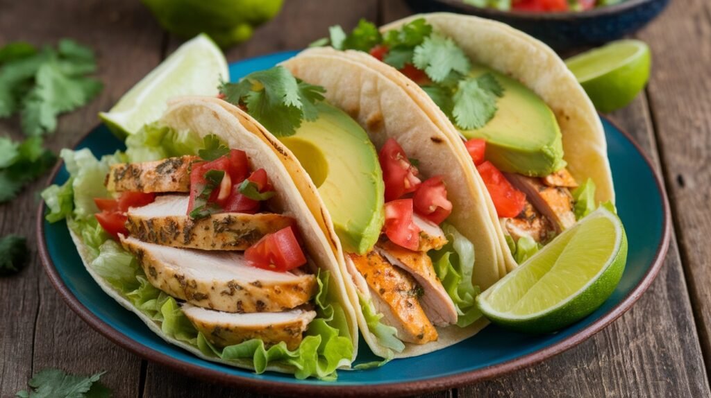 Herb Roasted Chicken and Avocado Tacos