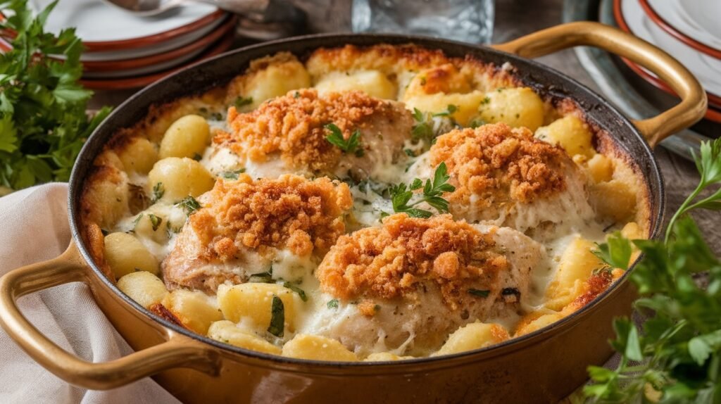 Chicken and Gnocchi Parmesan Gratin