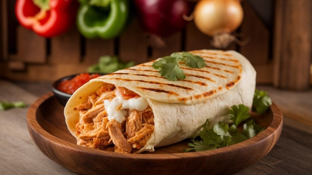 Chicken and Mozzarella Grilled Burritos