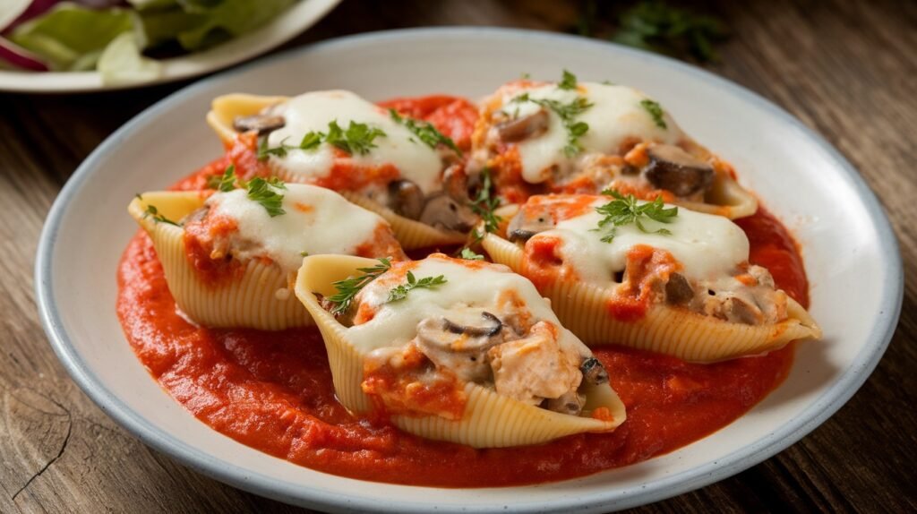 Chicken and Mushroom Stuffed Shells